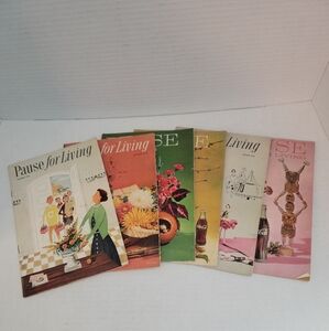 Vintage Lot 6 Coca-Cola Bottling Co Promo: PAUSE for Living Magazine